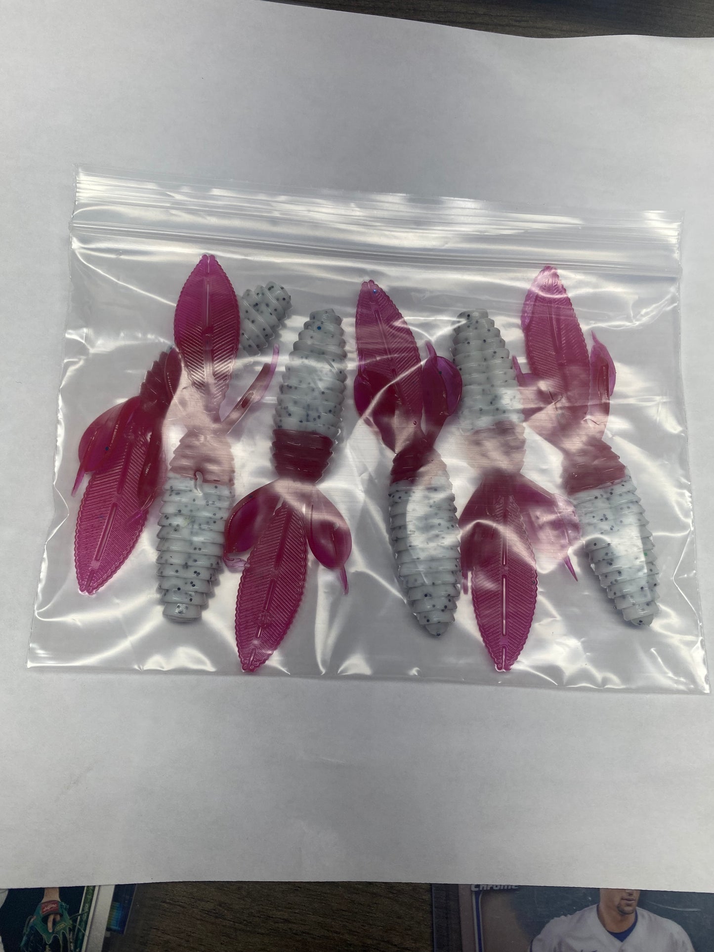 6 pack of Timber Craws in the color Dragon Fruit