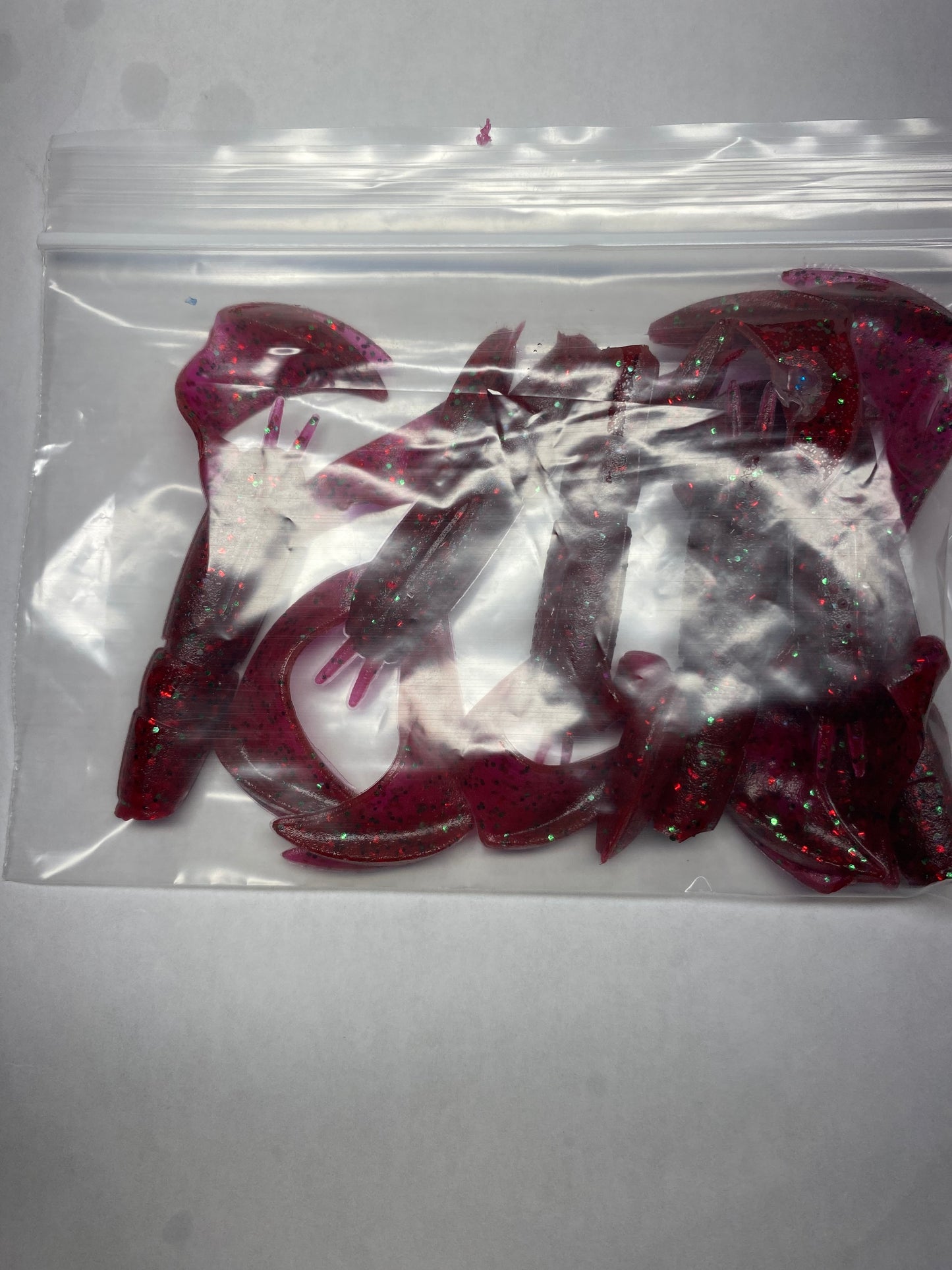 6 pack of BOOM Craws in Water Melon Red