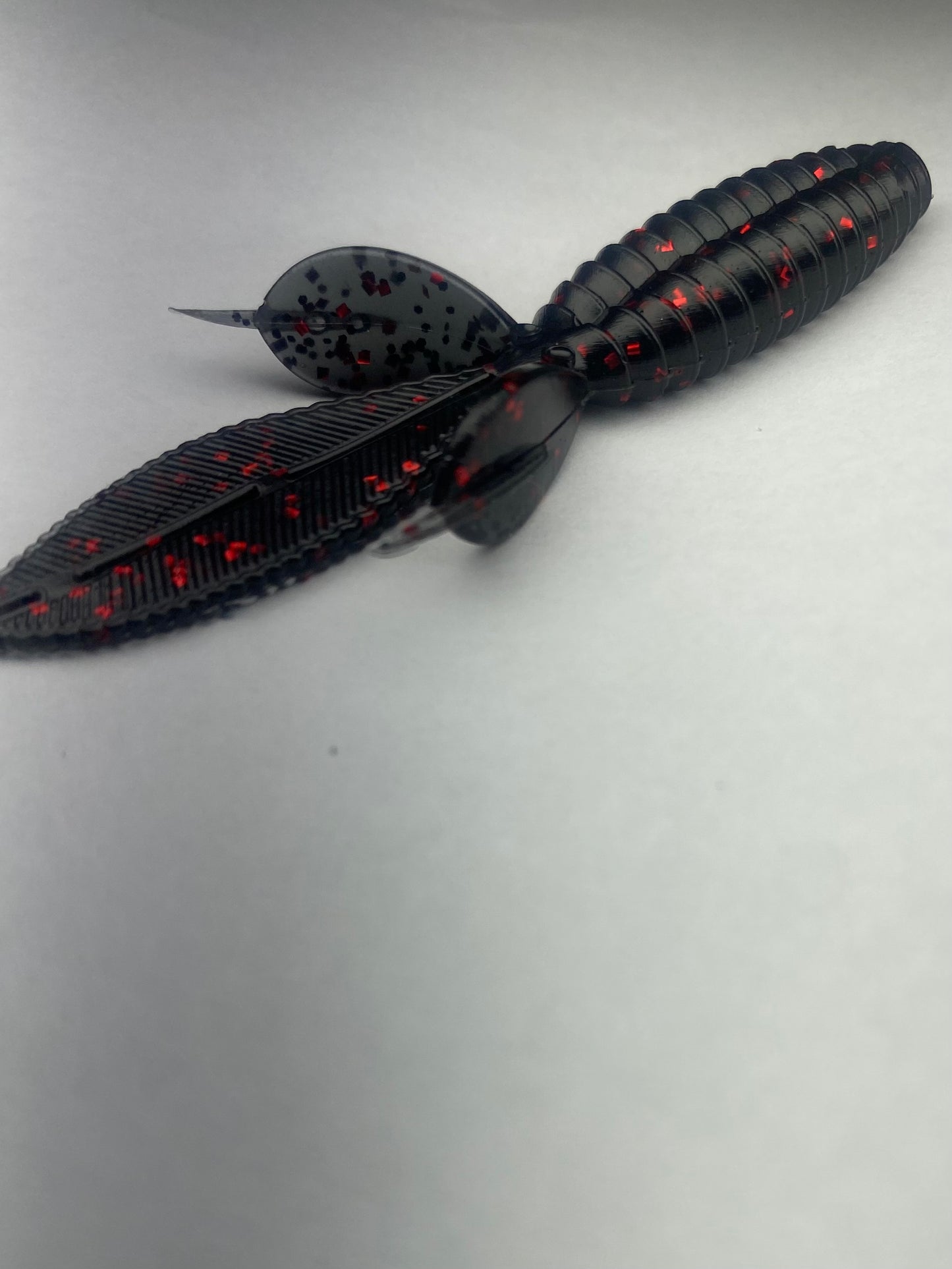 6 pack of Black And Red Timber Craws
